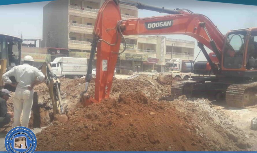 ورشات الصيانة تواصل إصلاح أعطال شبكة المياه في الرقة