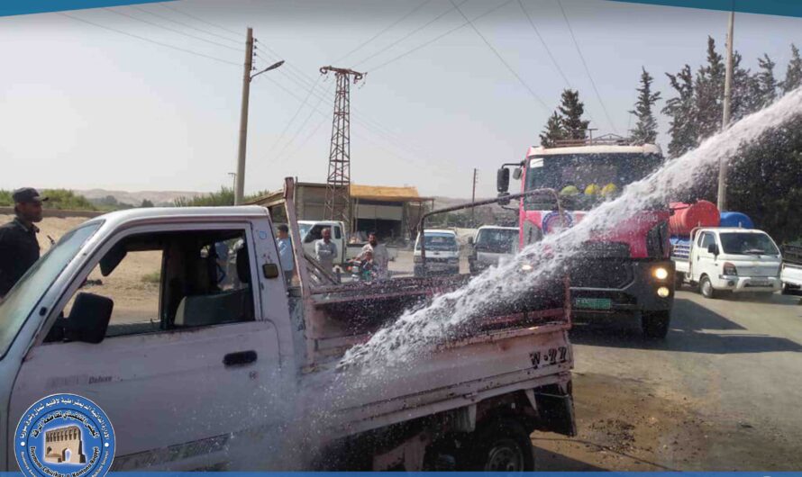 احتراق سيارة محمّلة بالبنزين نتيجة ماس كهربائي عند دوار كسرة فرج