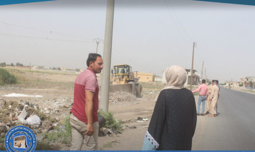 بلدية الشعب بالرقة تدعم بلديتي المزارع والحمرات بترحيل المكبات العشوائية