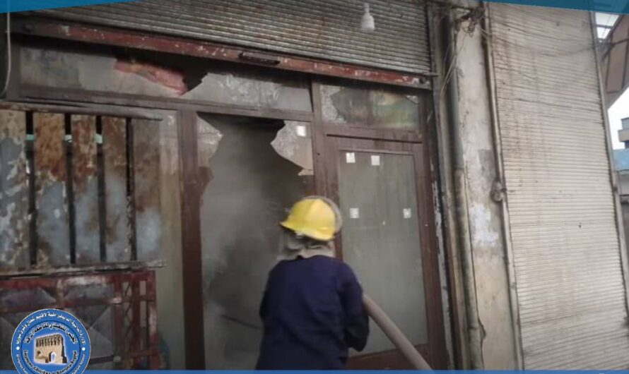 نشوب حريق في إحدى البقاليات بشارع سيف الدولة دون إصابات