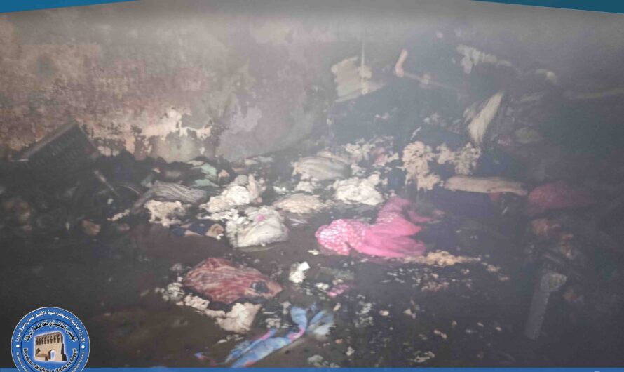 حريق منزل قرب الصوامع دون إصابات بشرية