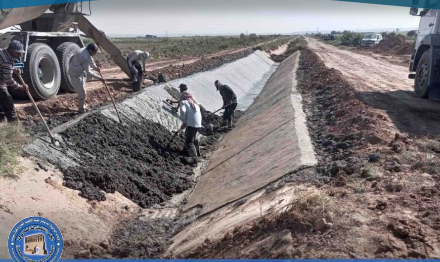 قسم الصيانة يواصل أعمال تأهيل شبكات الري لضمان وصول المياه إلى الأراضي الزراعية