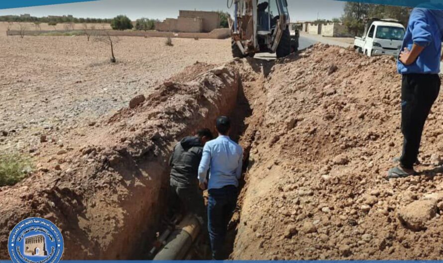 إصلاح خط الرافقة وإعادة المياه إلى الخدمة في مقاطعة الرقة