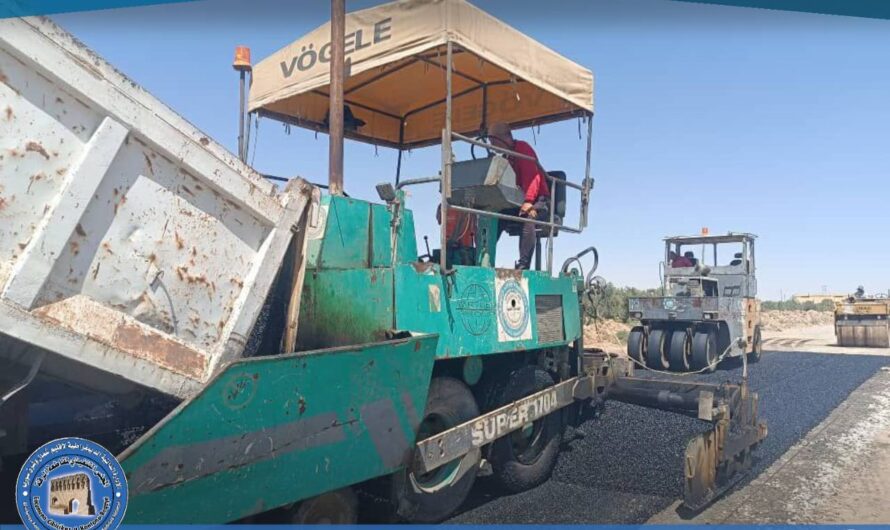 بلدية حزيمة تنجز المرحلة الأولى وتباشر بالمرحلة الثانية من مشروع تعبيد طريق الرجم