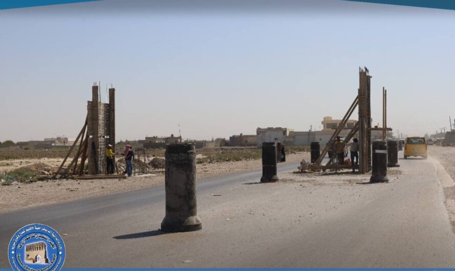 استمرار أعمال مشروع تأهيل المدخل الشرقي للمدينة