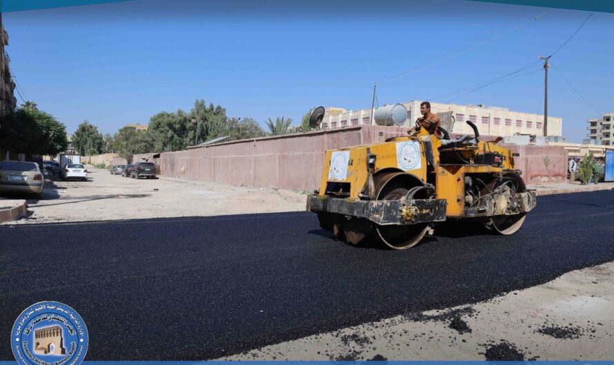 انطلاق أعمال التعبيد في شارع ساريكو بمدينة الرقة