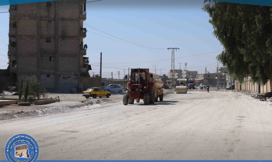 استمرار أعمال تحسين البنية التحتية في شارع الادخار