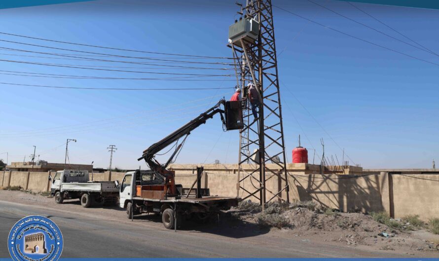إصلاح بعض أعطال شبكة الكهرباء بمنطقة الرومانية وحوض الفرات