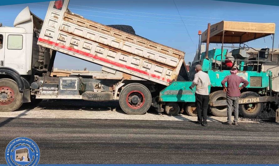 تعبيد طريق يخدم أهالي مزرعة القحطانية