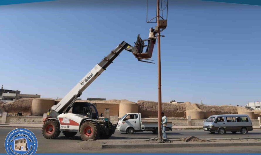 إعادة تفعيل خط إنارة كورنيش السور بالرقة