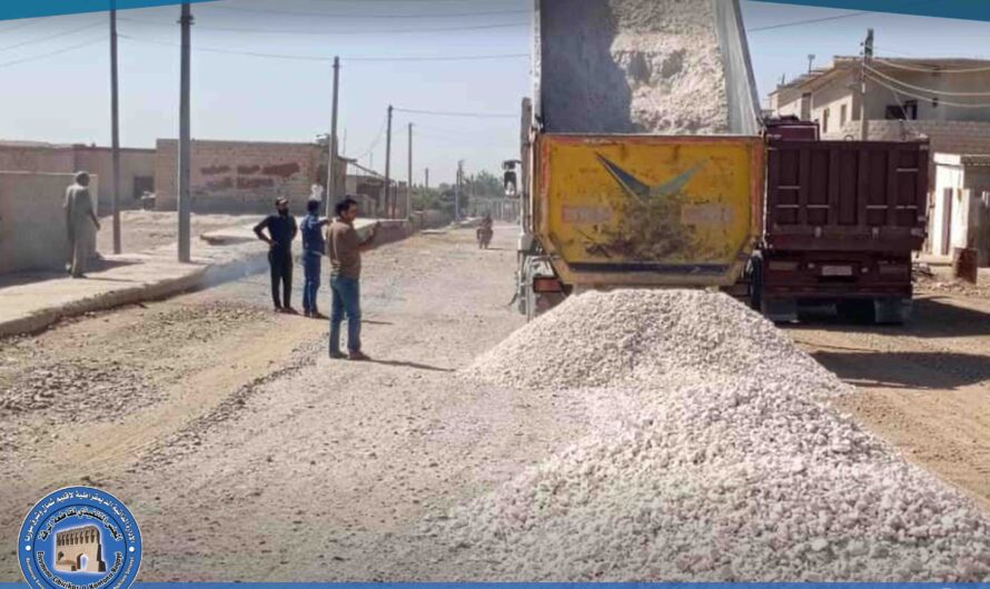 بلدية السلحبية تباشر أعمال تجهيز الطرق تمهيداً لتعبيدها بالإسفلت