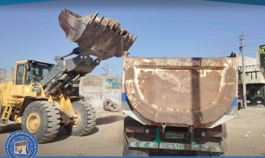 بلدية الشعب في الرقة تواصل أعمالها الخدمية في حي الأندلس