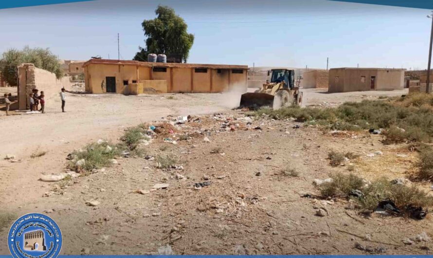 بلدية الرشيد تواصل حملة تنظيف وترحيل المكبات العشوائية