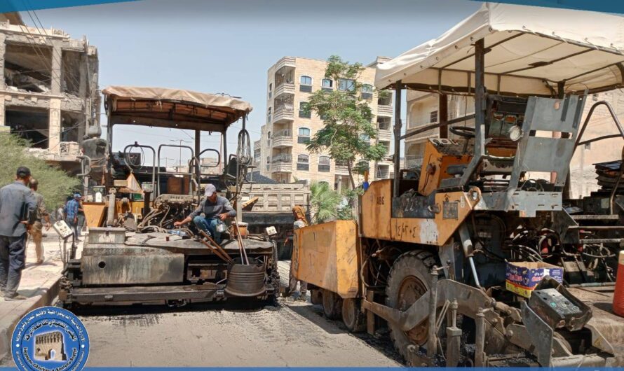 المباشرة بأعمال تعبيد الشارع الممتد من مساكن ساريكو باتجاه شارع الكهرباء