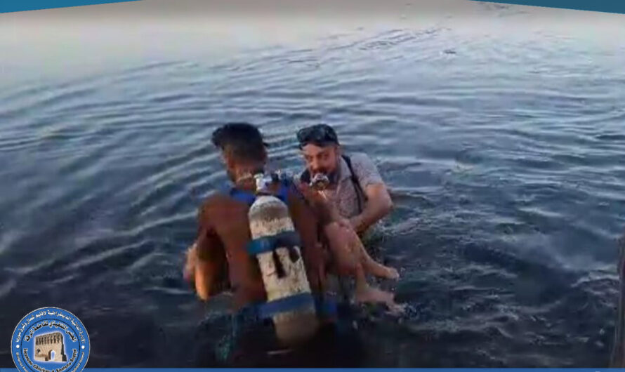 إنتشال جثة طفل من نهر الفرات بالقرب من قرية السحل الغربي