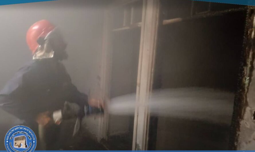 اندلاع حريق في منزل شمال الملعب البلدي بالرقة