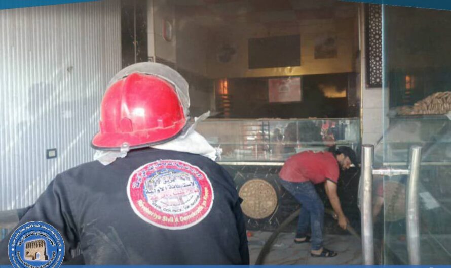 إخماد حريق نشب في محل لصنع الفطائر دون إصابات