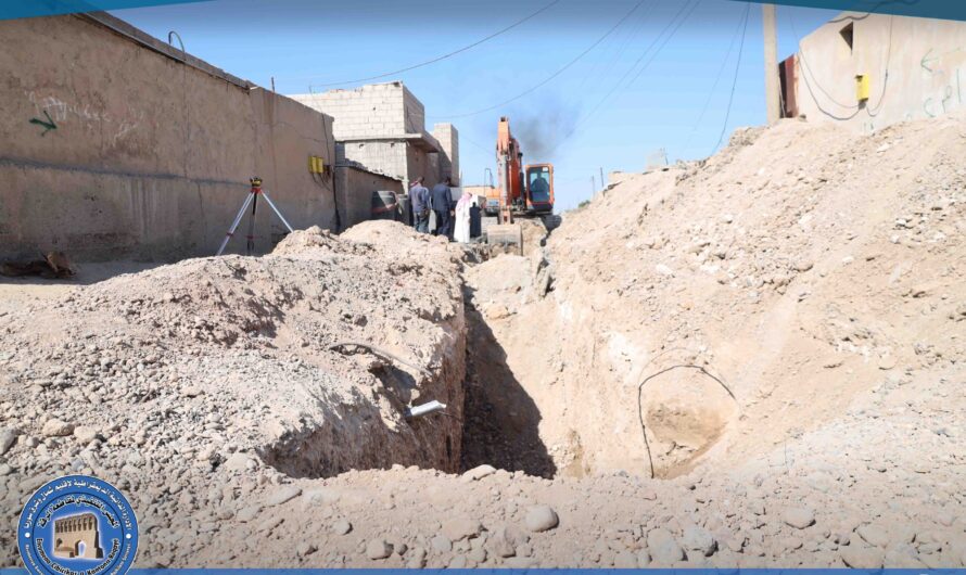 بلدية الشعب في الرقة تفتتح مشروع صرف صحي جديد في حي الرومانية