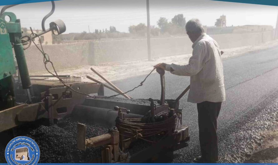 استمرار أعمال تعبيد الطرق في الريف الجنوبي لمقاطعة الرقة