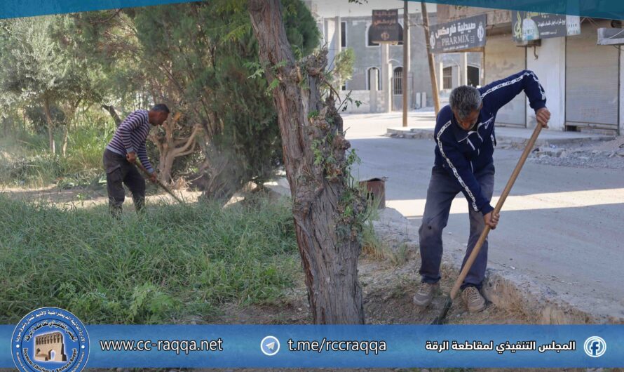 تأهيل عدد من الحدائق الفرعية قرب جامع الشهداء