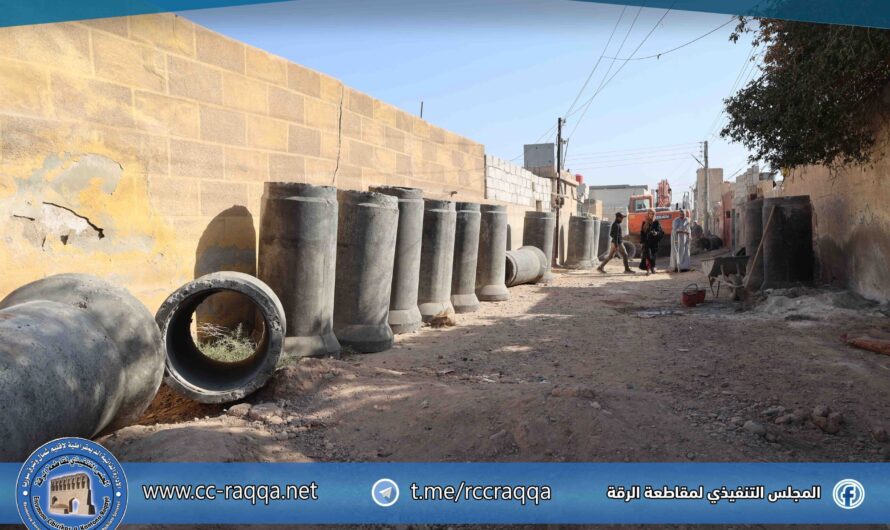 مواصلة أعمال مشروع الصرف الصحي في حي الأندلس