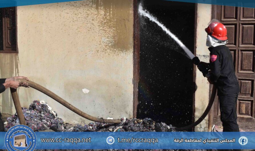 إخماد حريق نشب في أحد المنازل بقرية الدلحة