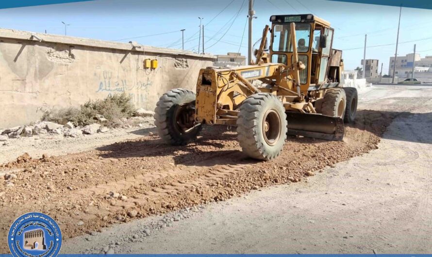 مواصلة أعمال ردم وتسوية طريق البانوراما
