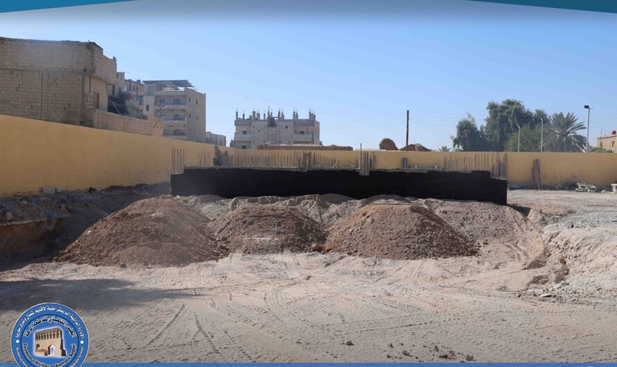 جانب من أعمال هيئة التربية والتعليم في إعادة تأهيل وبناء مدرستي الوليد ومنير حبيب