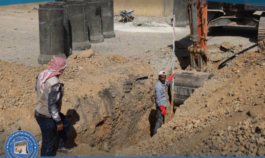 بلدية الشعب في الرقة تنفذ مشاريع الصرف الصحي في عدة أحياء