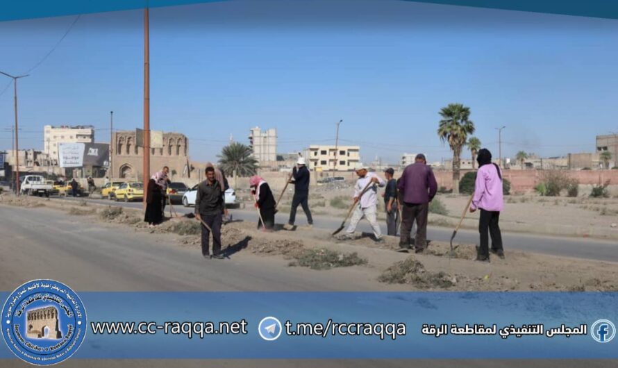 تنظيف المنصف في شارع المشلب الجنوبي