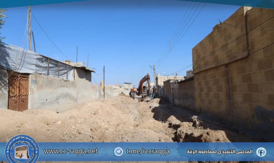 العمل على إنشاء خط صرف صحي فرعي جديد شمال السكة
