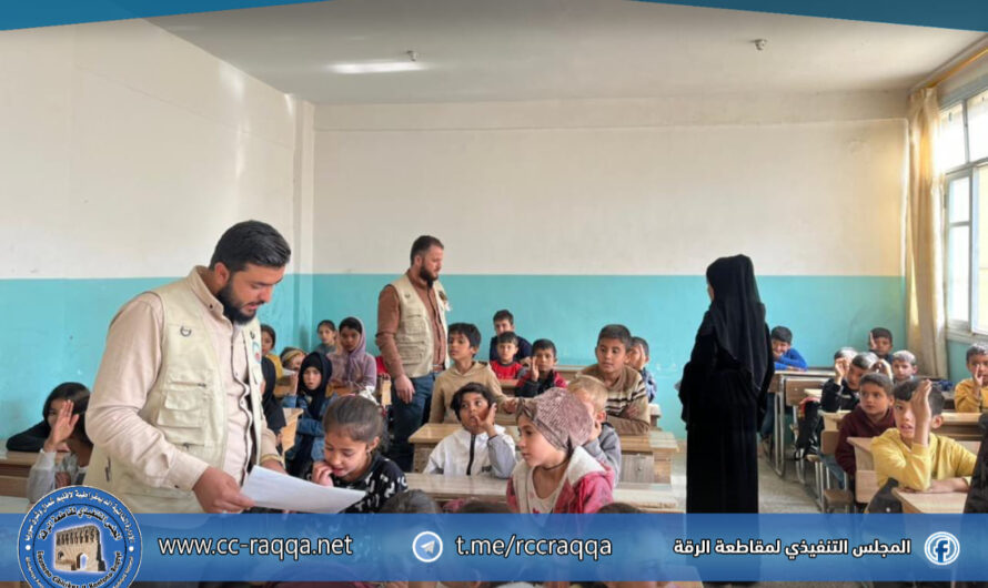 تنفيذ نشاط توعوي بيئي في مدرسة إبراهيم هنانو واستهداف 100 طالبـ / ـة