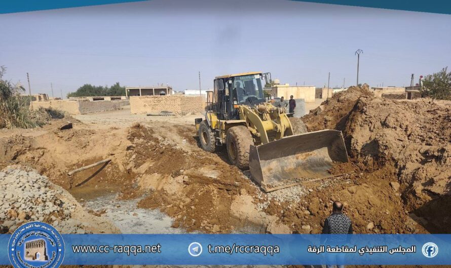 إنشاء عبارة في قرية الفتيح لتحسين تصريف المياه في المنطقة