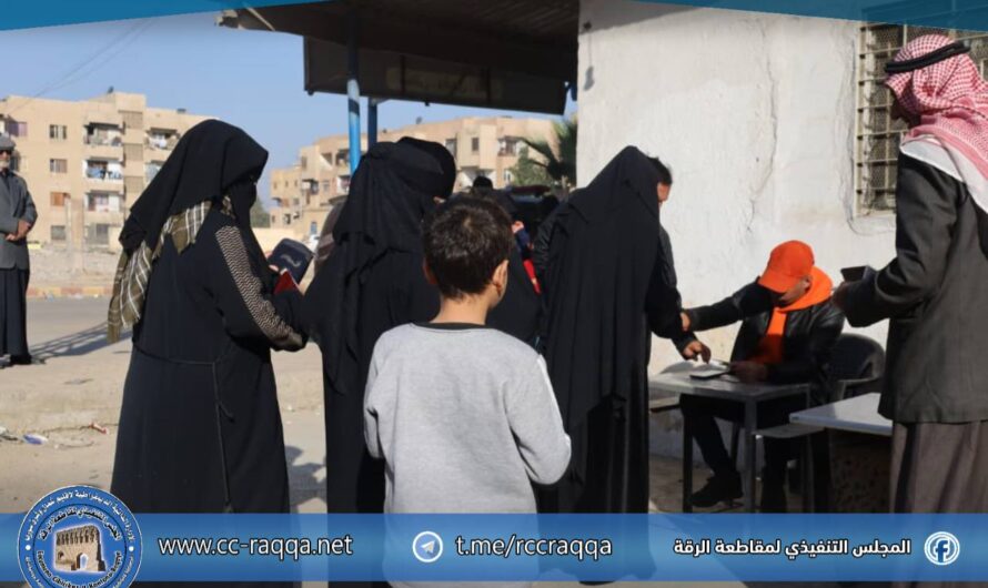 مواصلة أعمال تفعيل بطاقات التدفئة لمجلس مصطفى النكزي في حي الإدخار