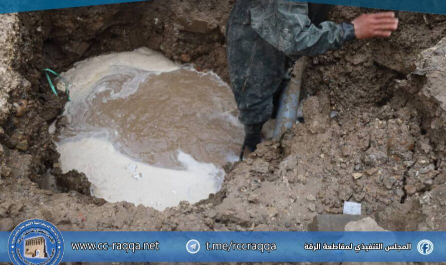إصلاح عطل في خط مياه رئيسي شمال حديقة البستان
